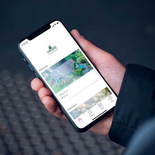 Person holding a phone showcasing a digital guide